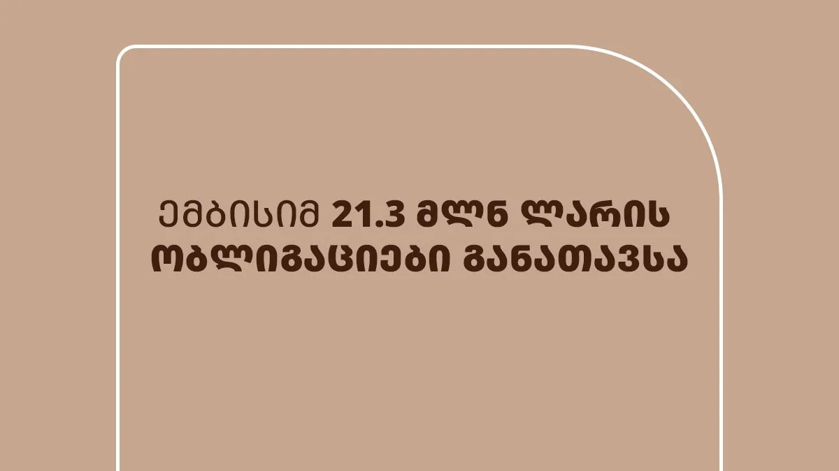 მიკრობანკმა ემბისიმ 21.3 მლნ ლარის ობლიგაციები განათავსა