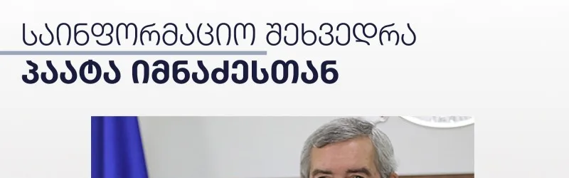 ვაქცინაციის კამპანია - შეხვედრა პაატა იმნაძესთან